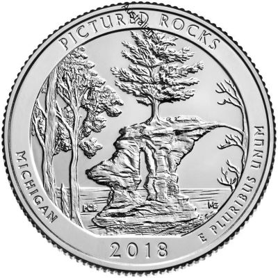 Лот: 11102845. Фото: 1. 25 центов Национальный парк США... Америка
