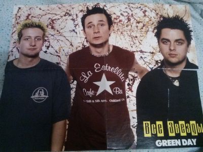 Лот: 5129548. Фото: 1. Постер плакат Green Day - Panic... Наклейки, карточки, вкладыши