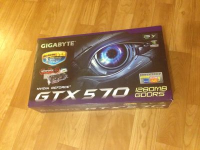 Лот: 3252928. Фото: 1. Gigabyte GTX 570 ! 1280Mb GDDR5. Видеокарты