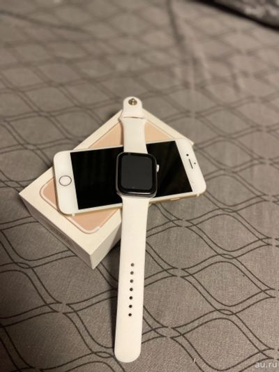 Лот: 18100086. Фото: 1. iPhone 7 32 GB Gold + Smart Watch... Смартфоны
