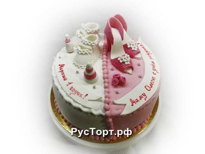 Лот: 8845608. Фото: 1. Торт для мамы и дочки. Торты, пирожные