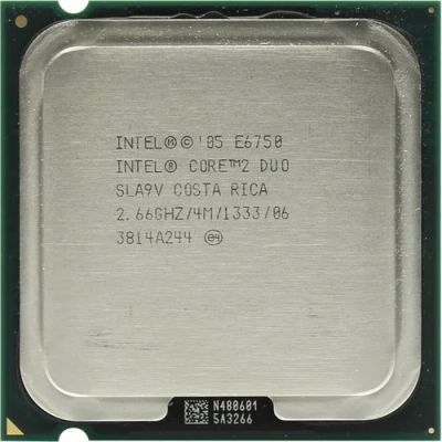 Лот: 15114191. Фото: 1. Процессор Intel Core 2 Duo E6750... Процессоры