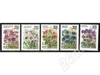 Лот: 347593. Фото: 1. 1995 (216-220) полевые цветы флора. Марки
