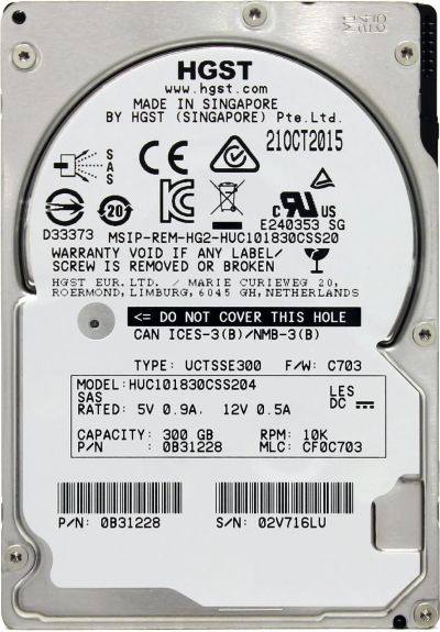 Лот: 12990901. Фото: 1. Жесткий диск HGST Ultrastar C10K1800... Жёсткие диски (HDD)