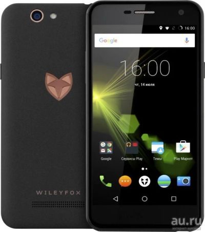 Лот: 10014606. Фото: 1. Смартфон Wileyfox Spark+ (черный... Смартфоны