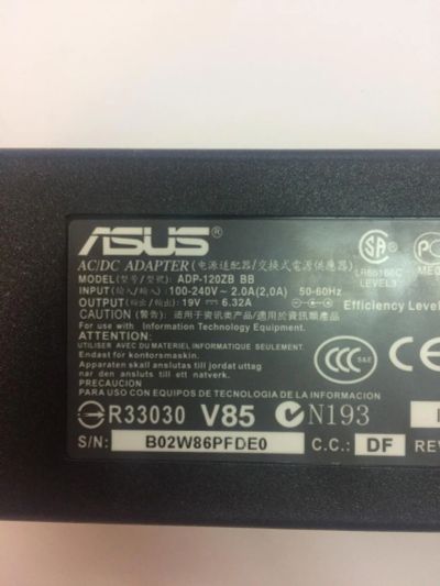 Лот: 9687106. Фото: 1. Блок питания Asus 120W 19v 6.32a... Корпуса, блоки питания