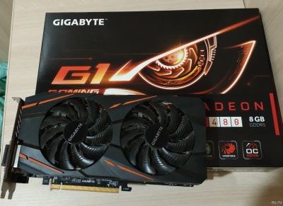 Лот: 15149984. Фото: 1. Видеокарта Gigabyte RX480 8 GB. Видеокарты
