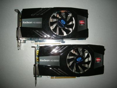 Лот: 4156694. Фото: 1. ДВЕ видеокарты Sapphire Radeon... Видеокарты
