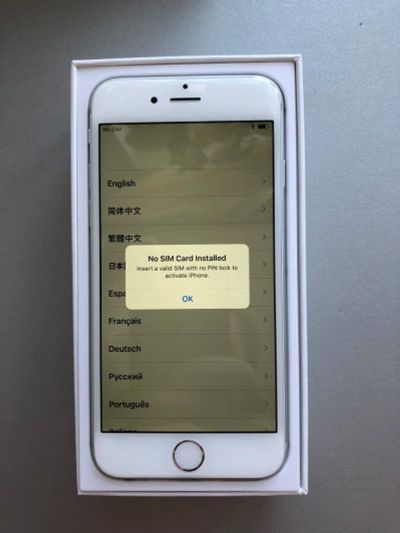 Лот: 11163455. Фото: 1. apple iphone 6, silver, 64gb. Смартфоны