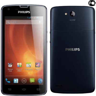 Лот: 4585530. Фото: 1. Philips W8510 Navy blue-black. Смартфоны