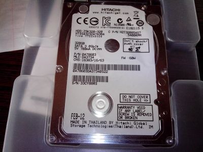 Лот: 2966430. Фото: 1. Жесткий диск ноутбучный 2,5" Hitachi... Жёсткие диски (HDD)