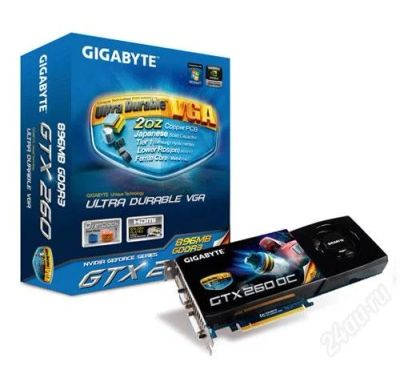 Лот: 1334281. Фото: 1. Gigabyte GeForce GTX 260 DDR-3... Видеокарты