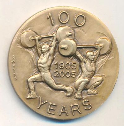 Лот: 25335682. Фото: 1. Медаль 2005 IWF Международная... Юбилейные