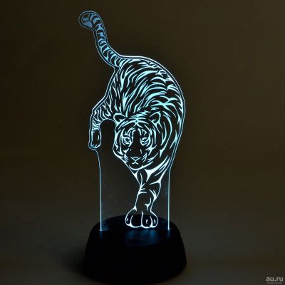 Лот: 18233575. Фото: 1. 3D Сувенир, тигр, ночник, декор... Фигурки, статуэтки