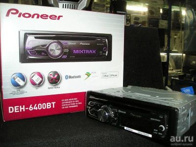 Лот: 13855603. Фото: 1. Pioneer DEH 6400BT процессорная. Автомагнитолы