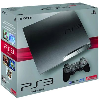 Лот: 2883853. Фото: 1. PS3 Slim 250Gb прошита последней... Игровые приставки, консоли