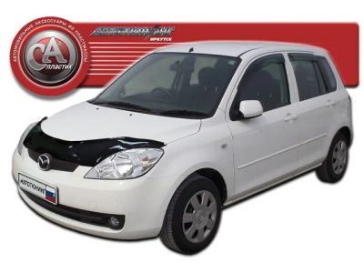 Лот: 4805993. Фото: 1. Дефлектор капота (чёрный) Mazda... Детали тюнинга