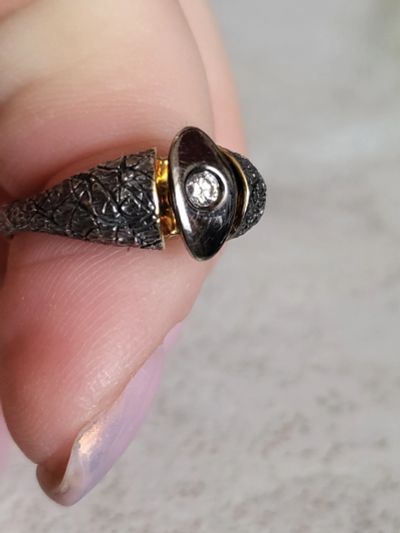 Лот: 20025570. Фото: 1. Золотое кольцо с бриллиантом.Ringo. Кольца, перстни