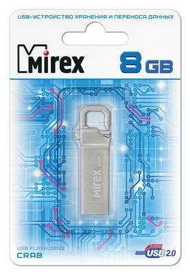 Лот: 10158862. Фото: 1. 8GB USB Flash, MIREX CRAB Самовывоз... USB-флеш карты
