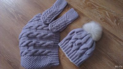 Лот: 13263746. Фото: 1. Шапка варежки и снуд. Головные уборы