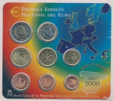 Лот: 9862055. Фото: 1. Испания 2000 официальный набор... Наборы монет