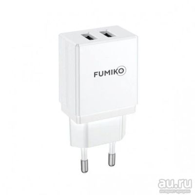 Лот: 18387207. Фото: 1. Адаптер 220V->2*USB 2.4A Fumiko... Зарядные устройства, блоки питания, адаптеры сетевые для смартфонов