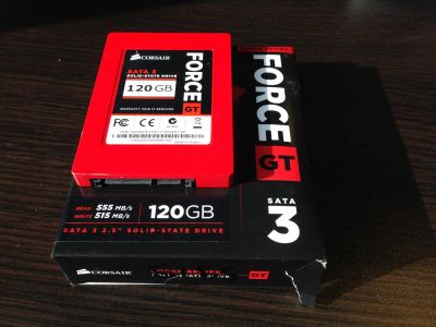 Лот: 3787985. Фото: 1. Б/У SSD 120GB Corsair Force GT... Жёсткие диски (HDD)