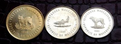 Лот: 9404392. Фото: 1. Македония 1, 2, 5 денар 1995 г... Наборы монет