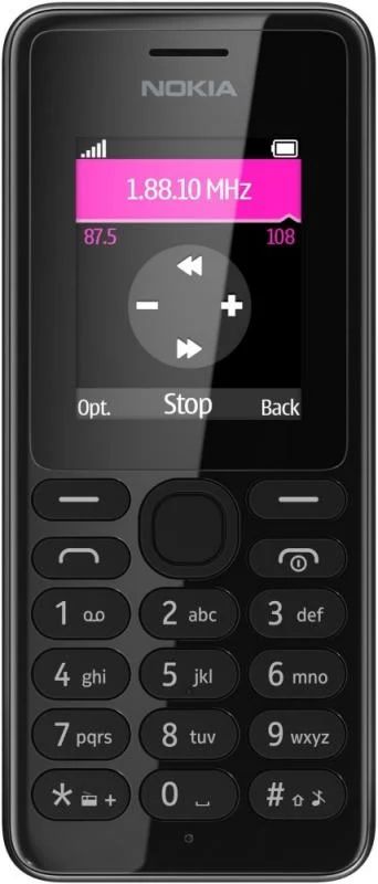 Лот: 4641625. Фото: 1. Сотовый телефон Nokia 108 black. Кнопочные мобильные телефоны