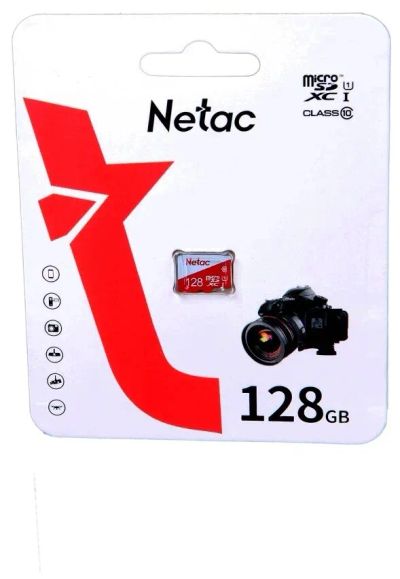Лот: 24948442. Фото: 1. Карта памяти MicroSDXC 128Gb Netac... Карты памяти