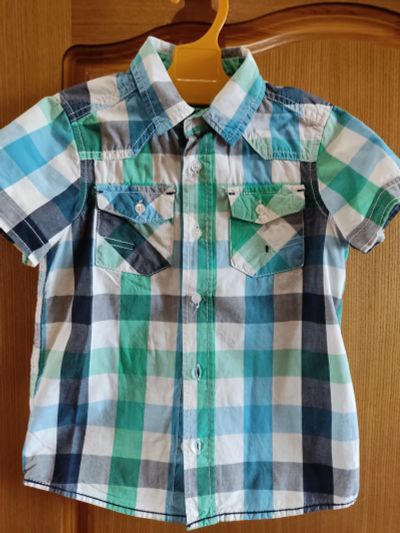Лот: 18925096. Фото: 1. Рубашка на мальчика 116. Рубашки, блузки, водолазки