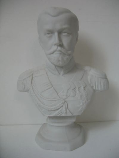 Лот: 15272686. Фото: 1. Николай Царь Бюст Бисквит Вербилки... Фарфор, керамика