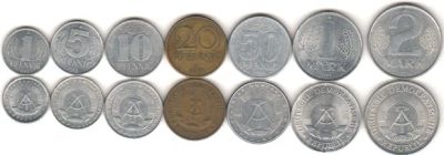 Лот: 6643096. Фото: 1. 1968-1989 г. ГДР 1-5-10-20-50... Наборы монет