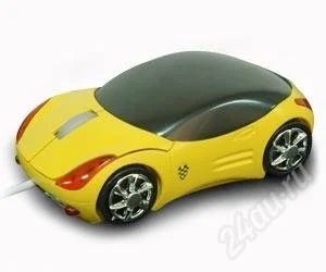 Лот: 891025. Фото: 1. Мышка-Машинка Ferrari жёлтая. Клавиатуры и мыши