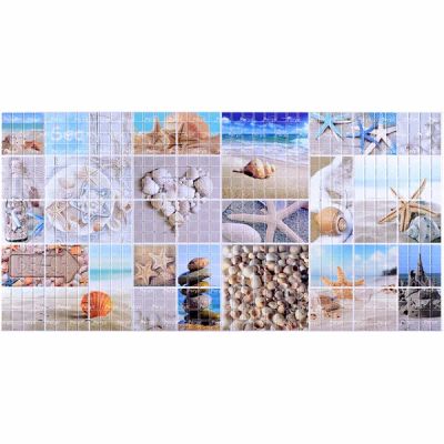 Лот: 12600785. Фото: 1. Стеновая панель ПВХ мозаика морской... Обои, панели, ДВП, ДСП, МДФ