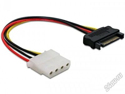 Лот: 12625854. Фото: 1. Переходник питания SATA to molex... Шлейфы, кабели, переходники