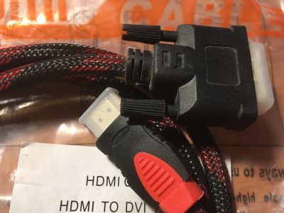 Лот: 13527126. Фото: 1. Кабель HDMI DVI 1,5m. Шлейфы, кабели, переходники