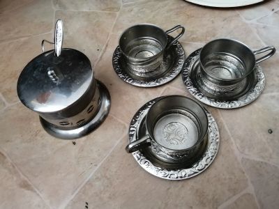 Лот: 15506720. Фото: 1. Подстаканнтк и сахарница. Предметы сервировки