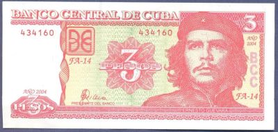 Лот: 3655096. Фото: 1. Куба. 3 песо. 2004 год. AUNC... Америка