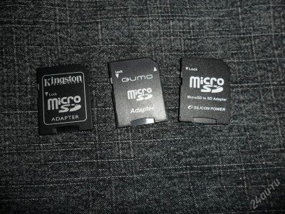 Лот: 1468044. Фото: 1. microSD to SD adapter 3 штуки... Карты памяти