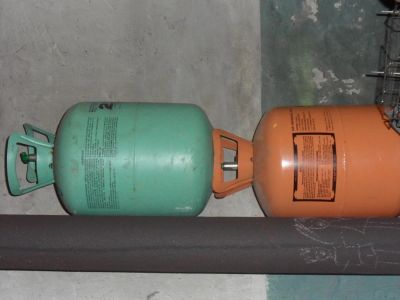 Лот: 4967373. Фото: 1. Балон баллон из под фриона 2шт... Баллоны, газ в баллонах
