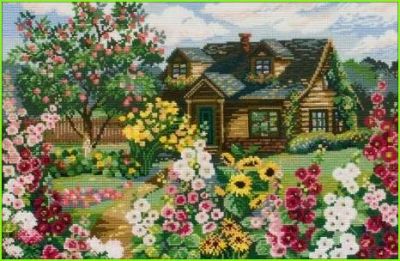 Лот: 7368611. Фото: 1. Схема вышивки "Цветущий сад". Вышивание