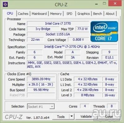 Лот: 12790760. Фото: 1. Intel® Core™ i7-3770 8 МБ кэш-памяти... Процессоры