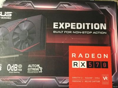 Лот: 17082763. Фото: 1. Видеокарта Asus Radeon rx 570... Видеокарты