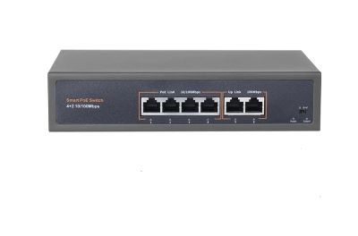 Лот: 24401787. Фото: 1. PoE-коммутатор 4-портовый F0420FBL-A... Видеонаблюдение