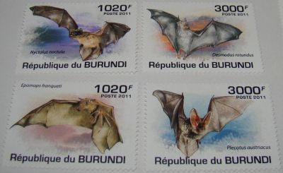 Лот: 10450143. Фото: 1. Бурунди 2011 MNH пс летуч мыши. Марки