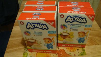 Лот: 6855589. Фото: 1. Каши Агуша 5шт (Март-Апрель). Детское питание