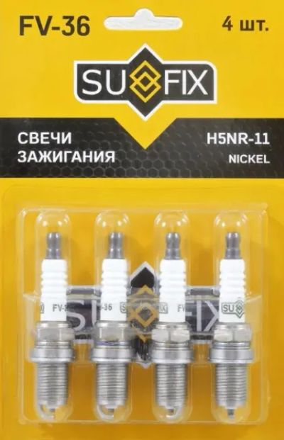 Лот: 24670053. Фото: 1. Свеча зажигания Sufix FV-36 Аналог... Двигатель и элементы двигателя
