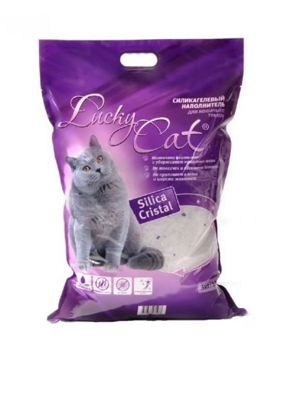 Лот: 8085080. Фото: 1. Наполнитель силикагелевый Lucky... Миски, лотки, наполнители