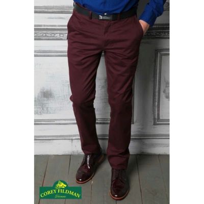 Лот: 9009506. Фото: 1. Бордовые брюки от Koton. Брюки, джинсы, шорты